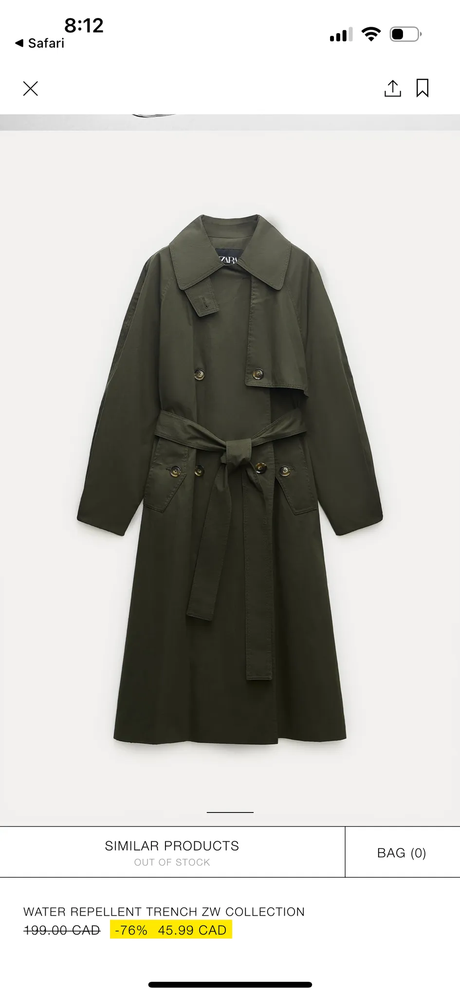 Zara trench coat  photo 1