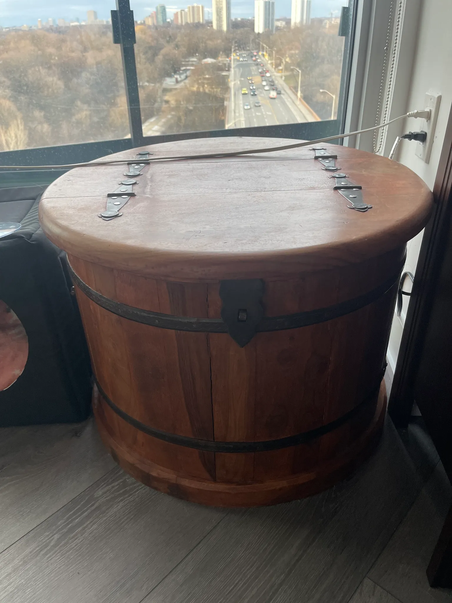 PENDING - Rustic Barrel Storage - MOVING SALE photo 1