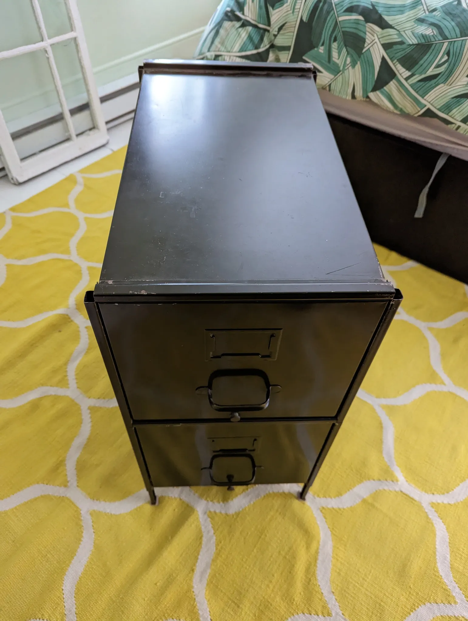 Old metal filing cabinet photo 1