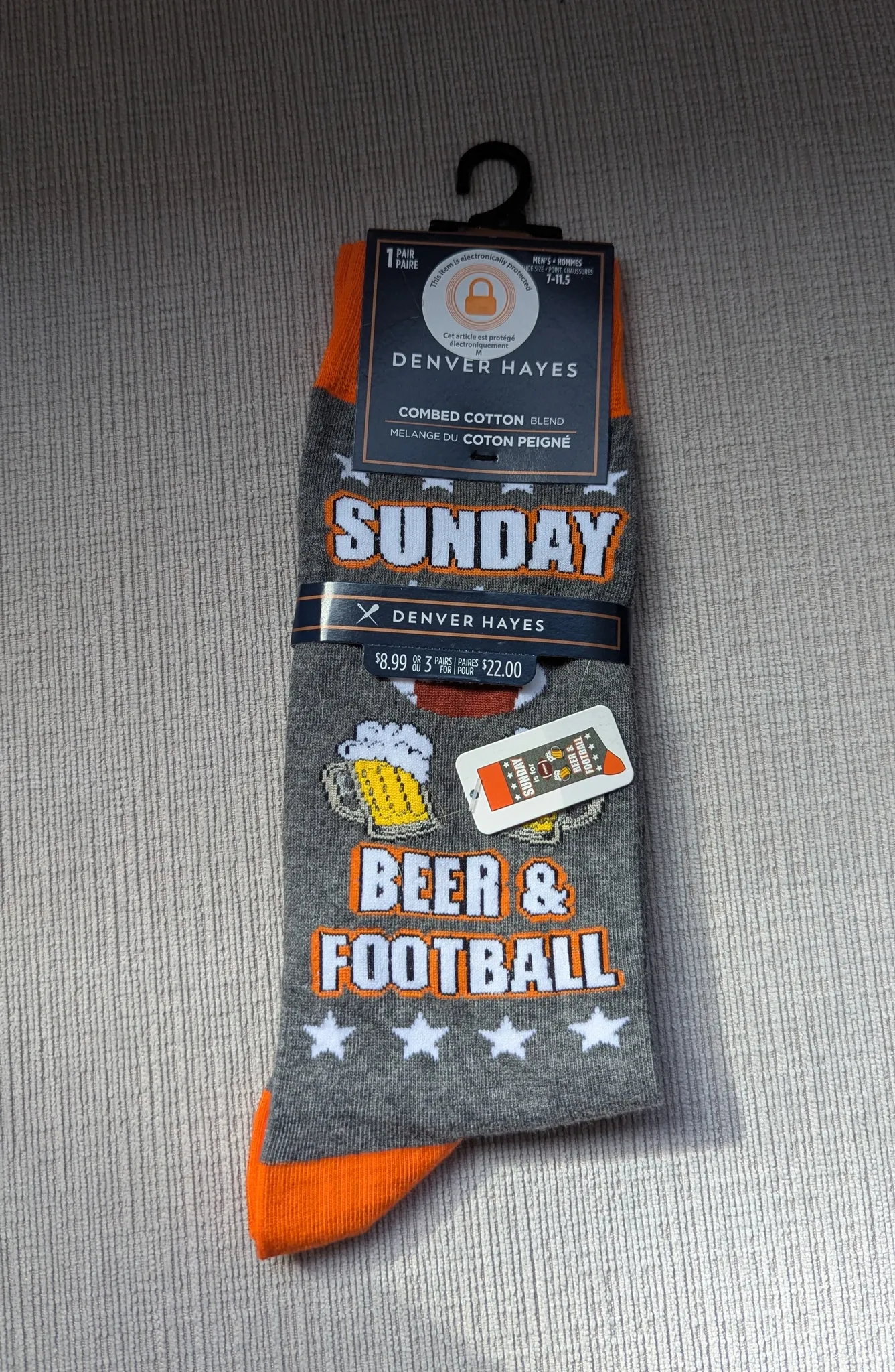 Brand New Men's Sunday Beer & Football Socks - Size 7-11.5 photo 1