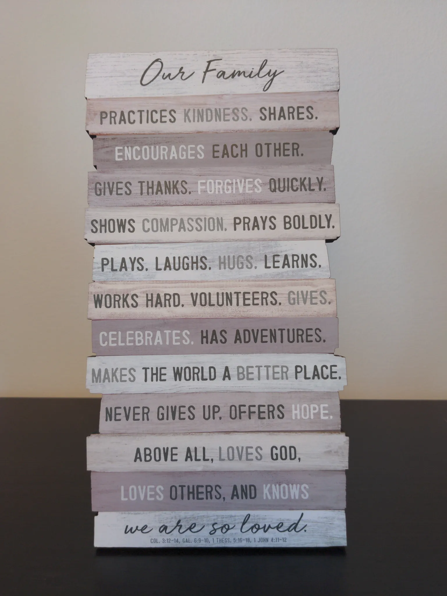 Small 'Our Family' plaque photo 1