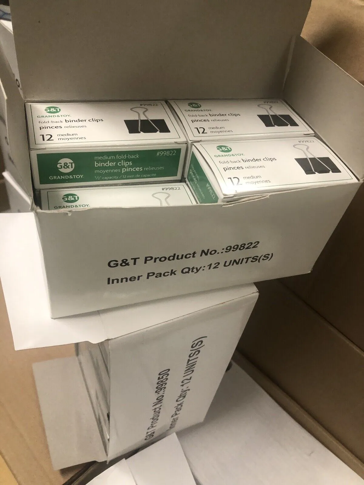  OFFICE SUPPIES Fold-Back Binder Clips, Black ,LARGE CASES photo 1