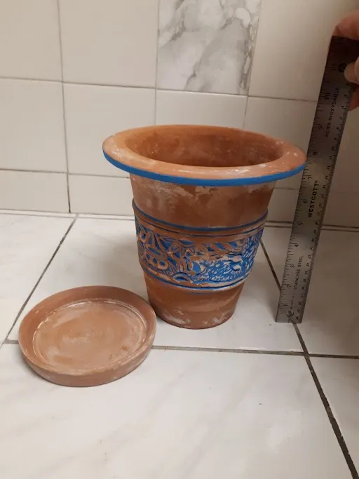 Ten Thousand Villages Flower Pot with Saucer photo 1