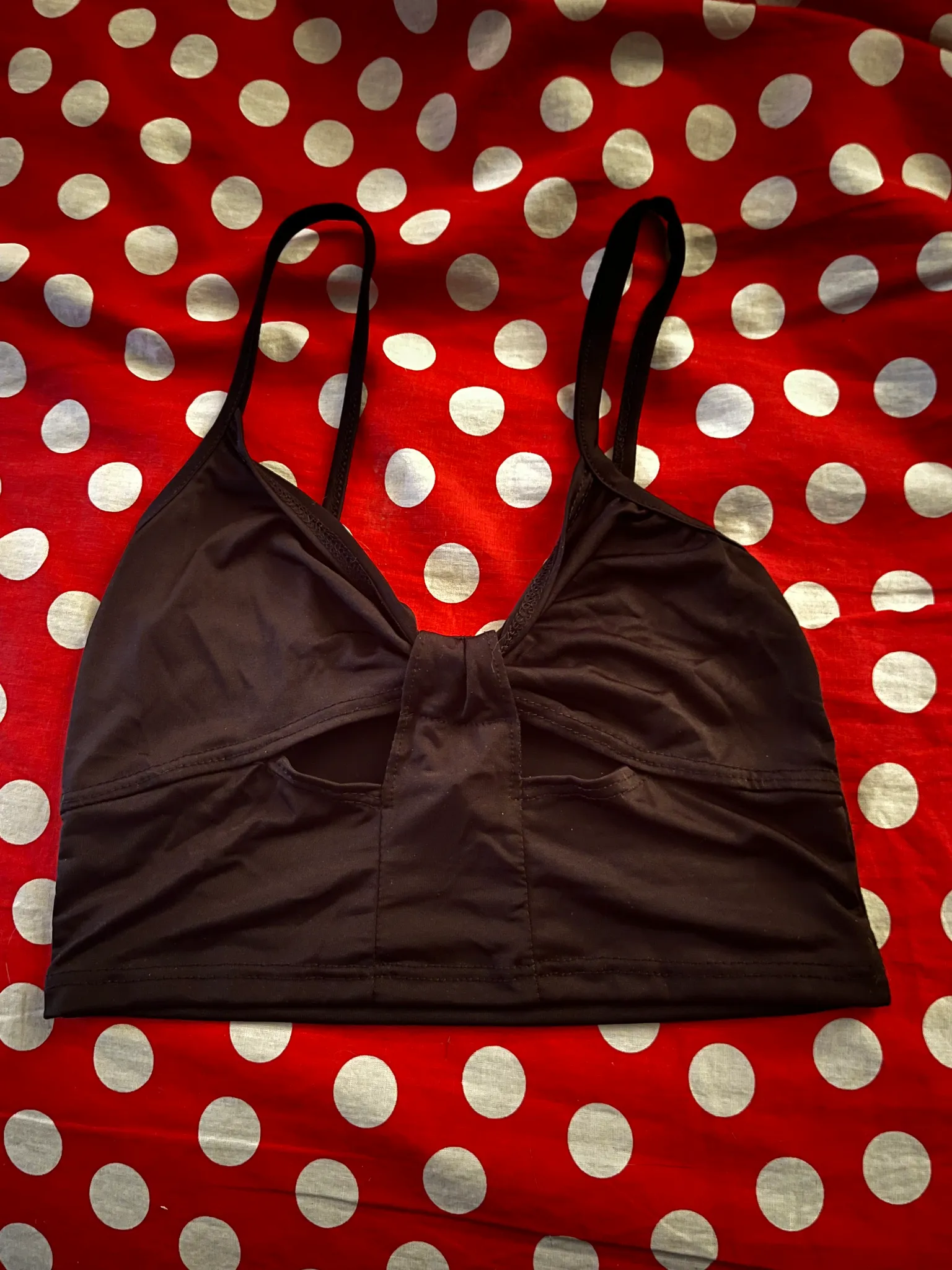 Black cut-out bralette  photo 1