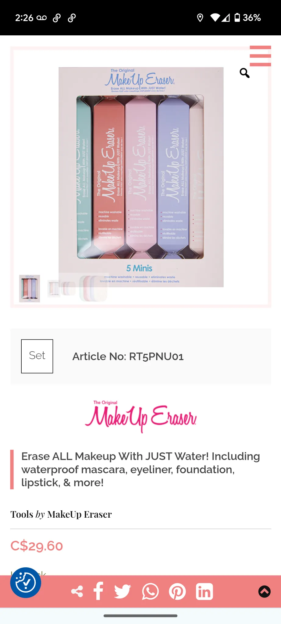 Makeup Eraser 5 Mini Set photo 1