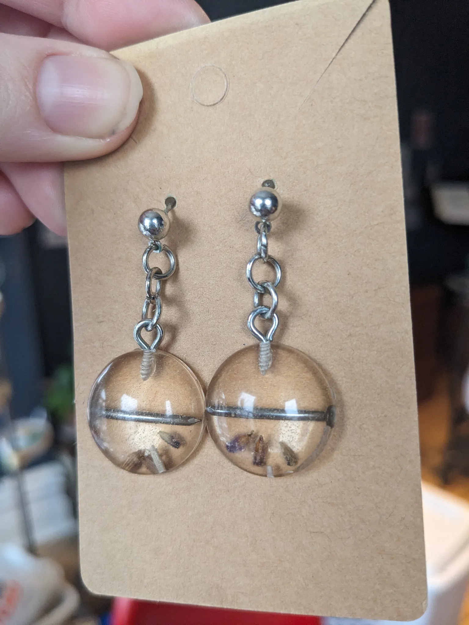 Resin earrings photo 1