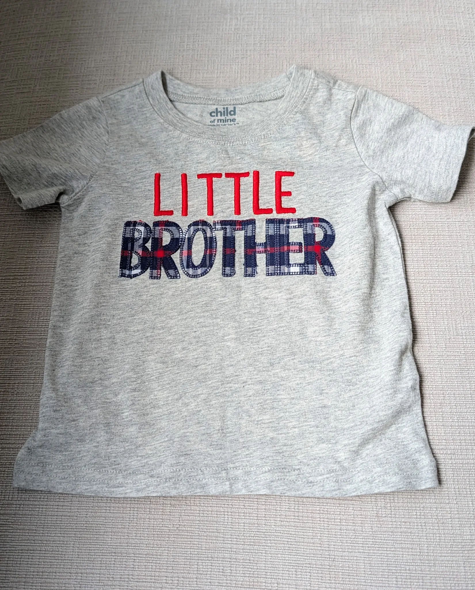 Brand New Carter's Little Brother T-Shirt - Grey 18M photo 1