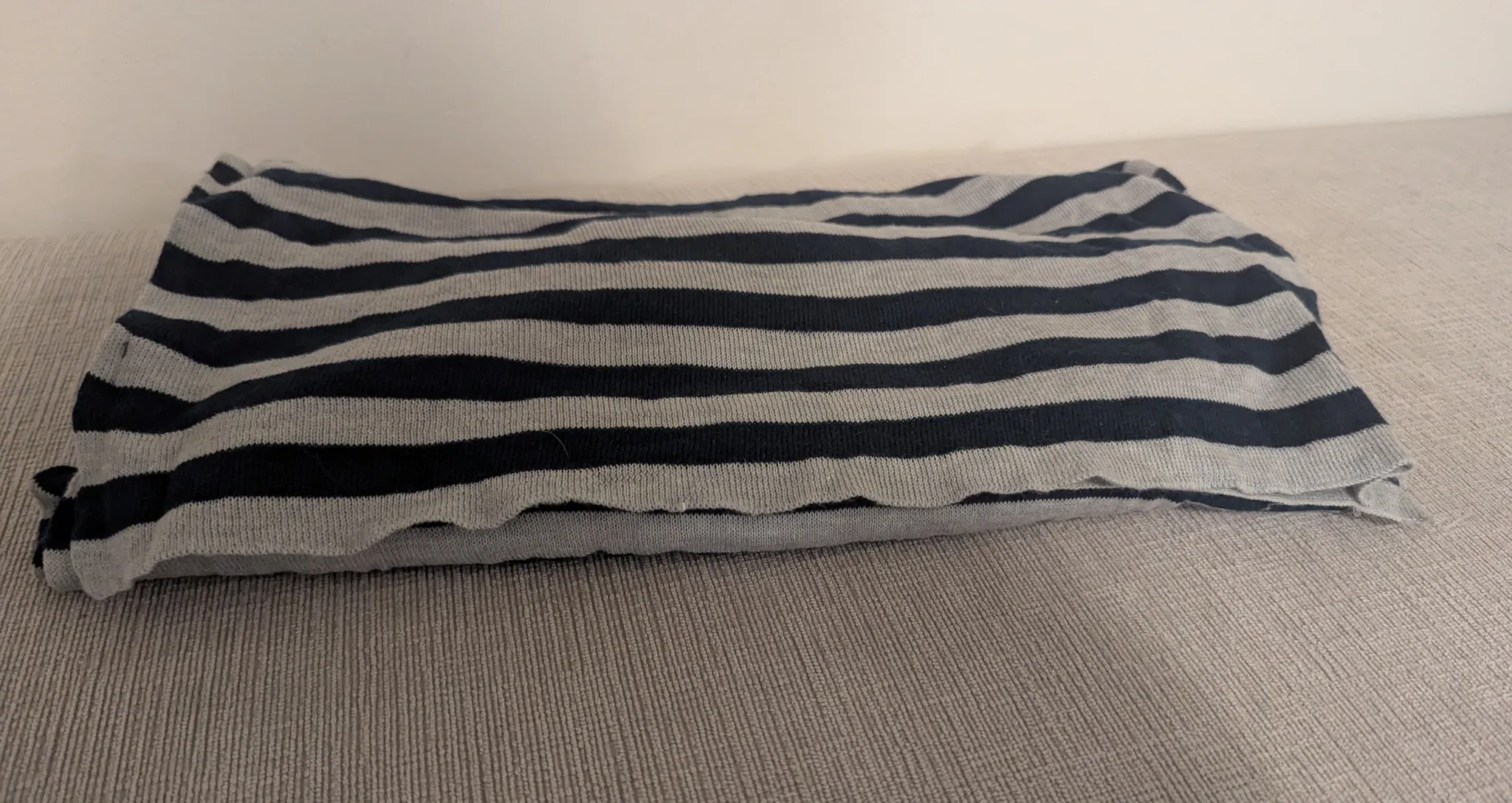 Large Navy and Grey Blanket Scarf  photo 1