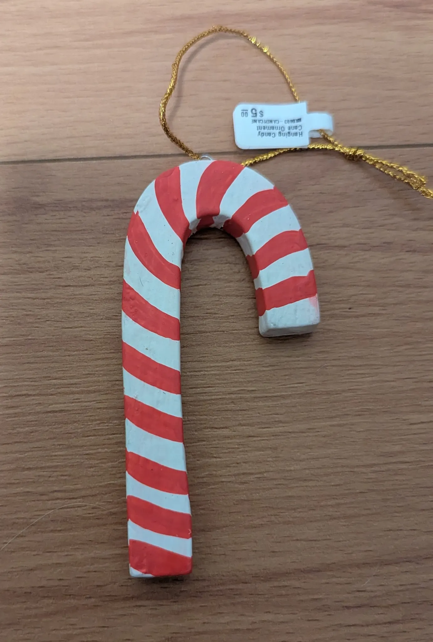 Brand New with Tags Candy Cane Christmas Ornament photo 1