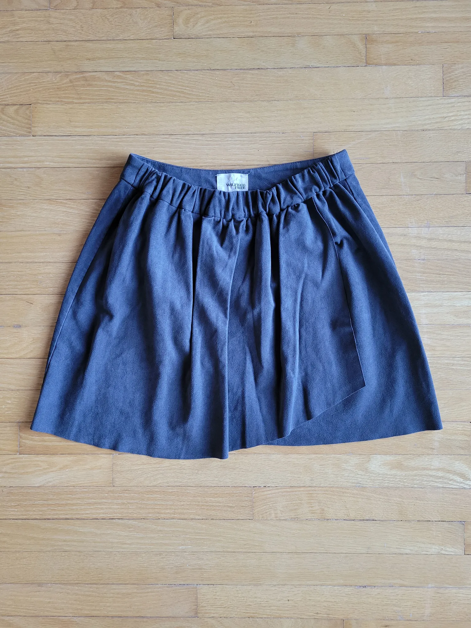 Aritzia Grey Suede Skirt photo 1