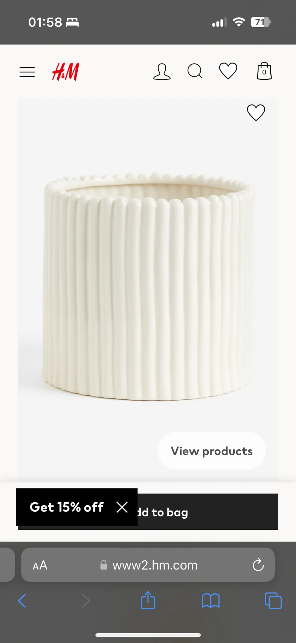 White Plant Cache Pots of at least 10” photo 1