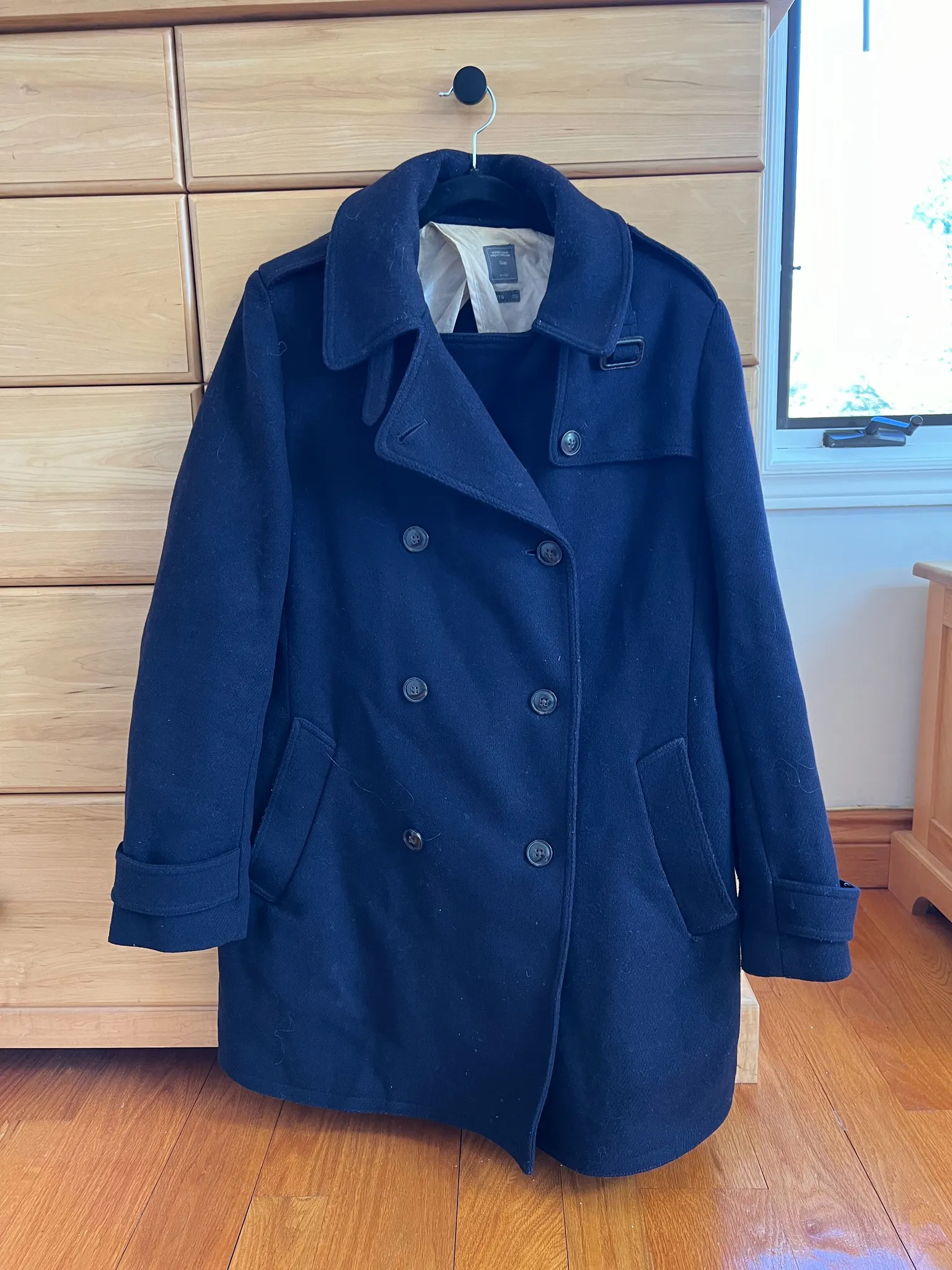 Navy Gap Wool Coat, Women’s XL, GUC photo 1