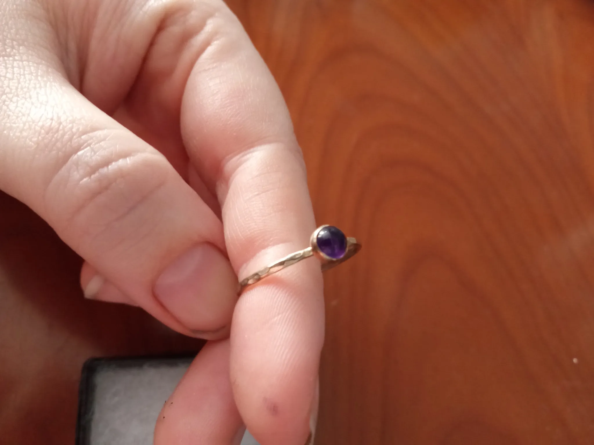 size 9 silver with amethyst ring photo 1