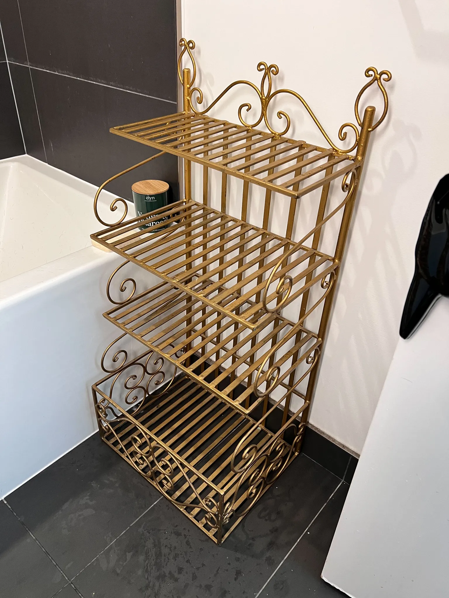 Fancy Gold  metal shelf rack photo 1