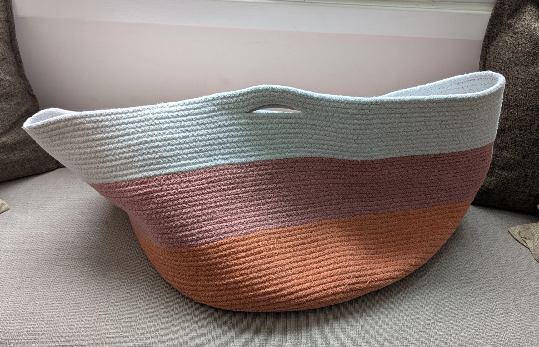 Brand New EcoLiving Handcrafted Rope Storage Basket photo 1