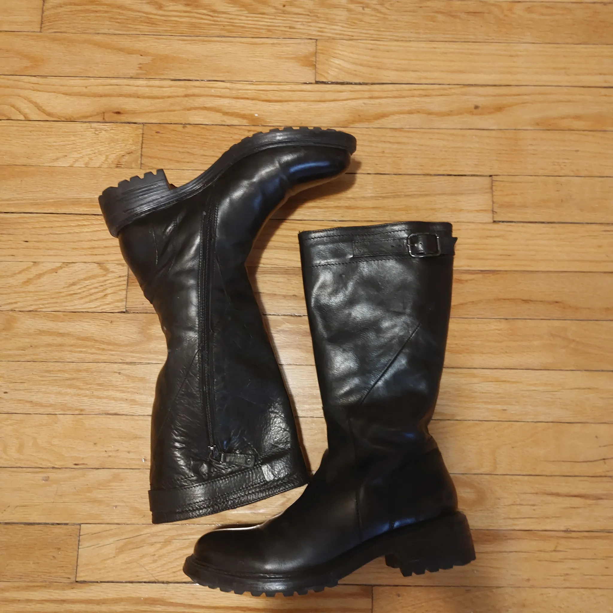 Italian leather boots size 10 photo 1