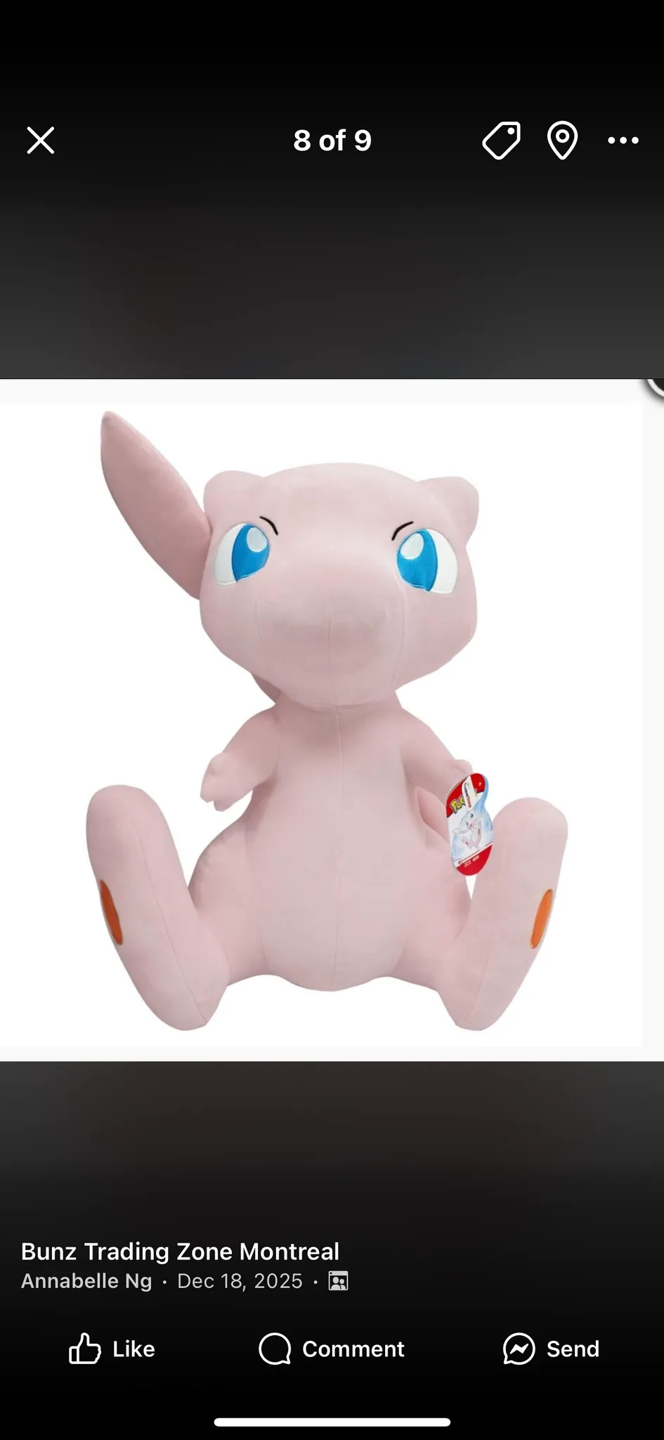 24” mew Pokémon plush photo 1