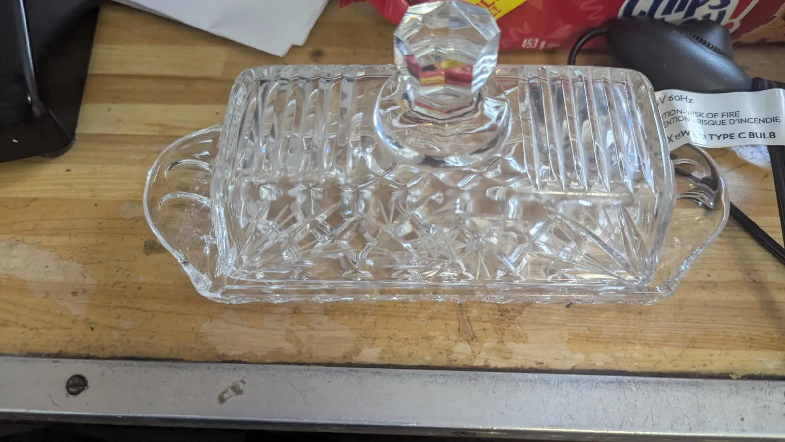 Crystal Butter Dish photo 1
