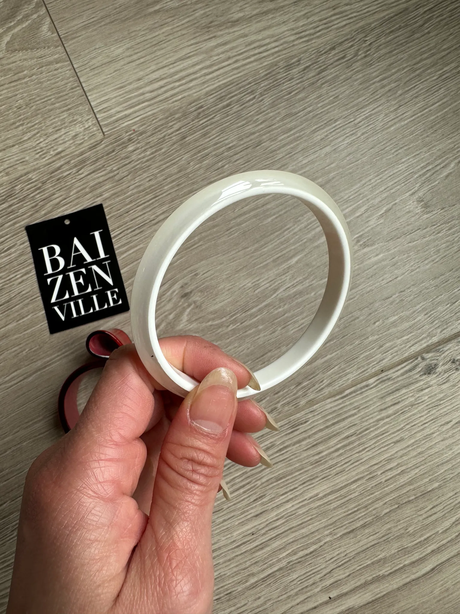 White Bangle Bracelet photo 1