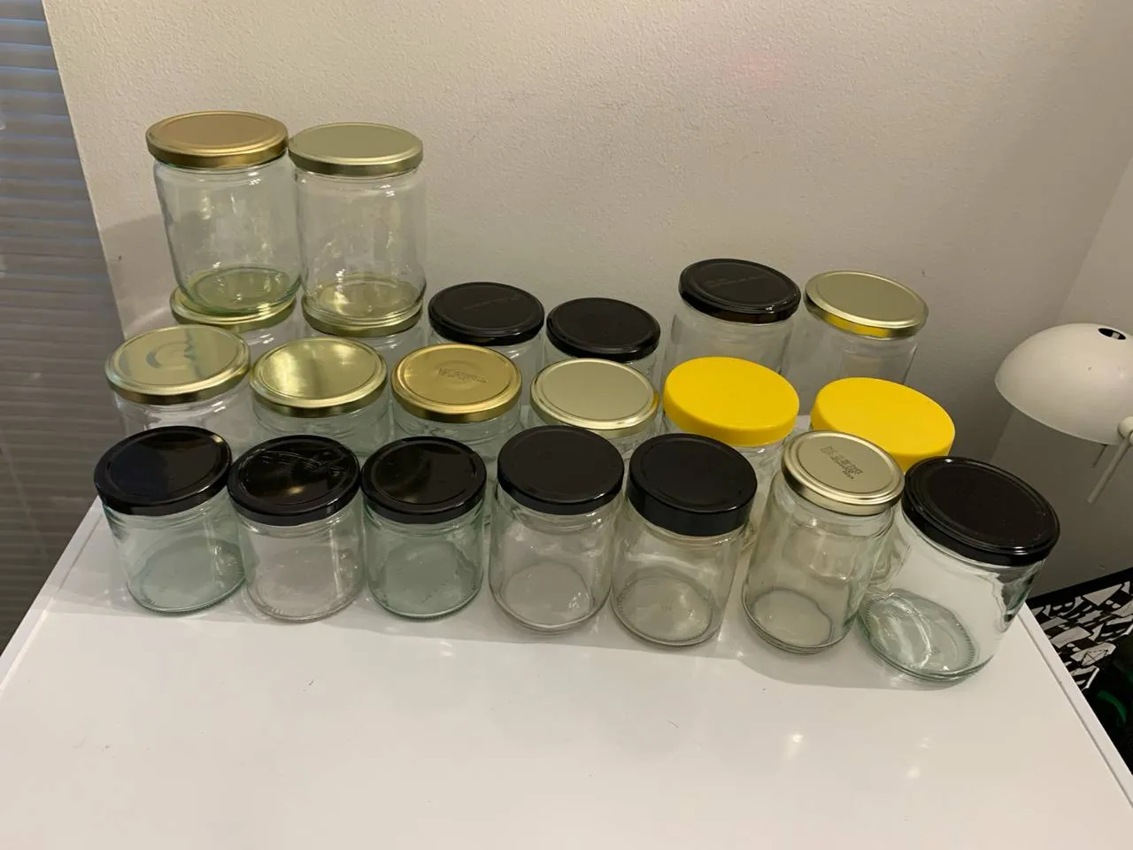 Assorted sterilized glass jars photo 1