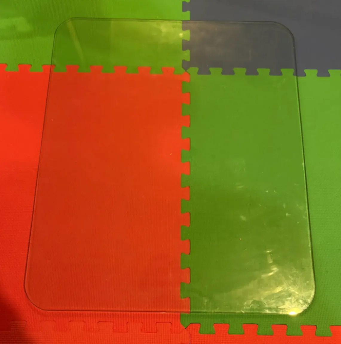 IKEA rounded glass desk table top cover mat protector photo 1