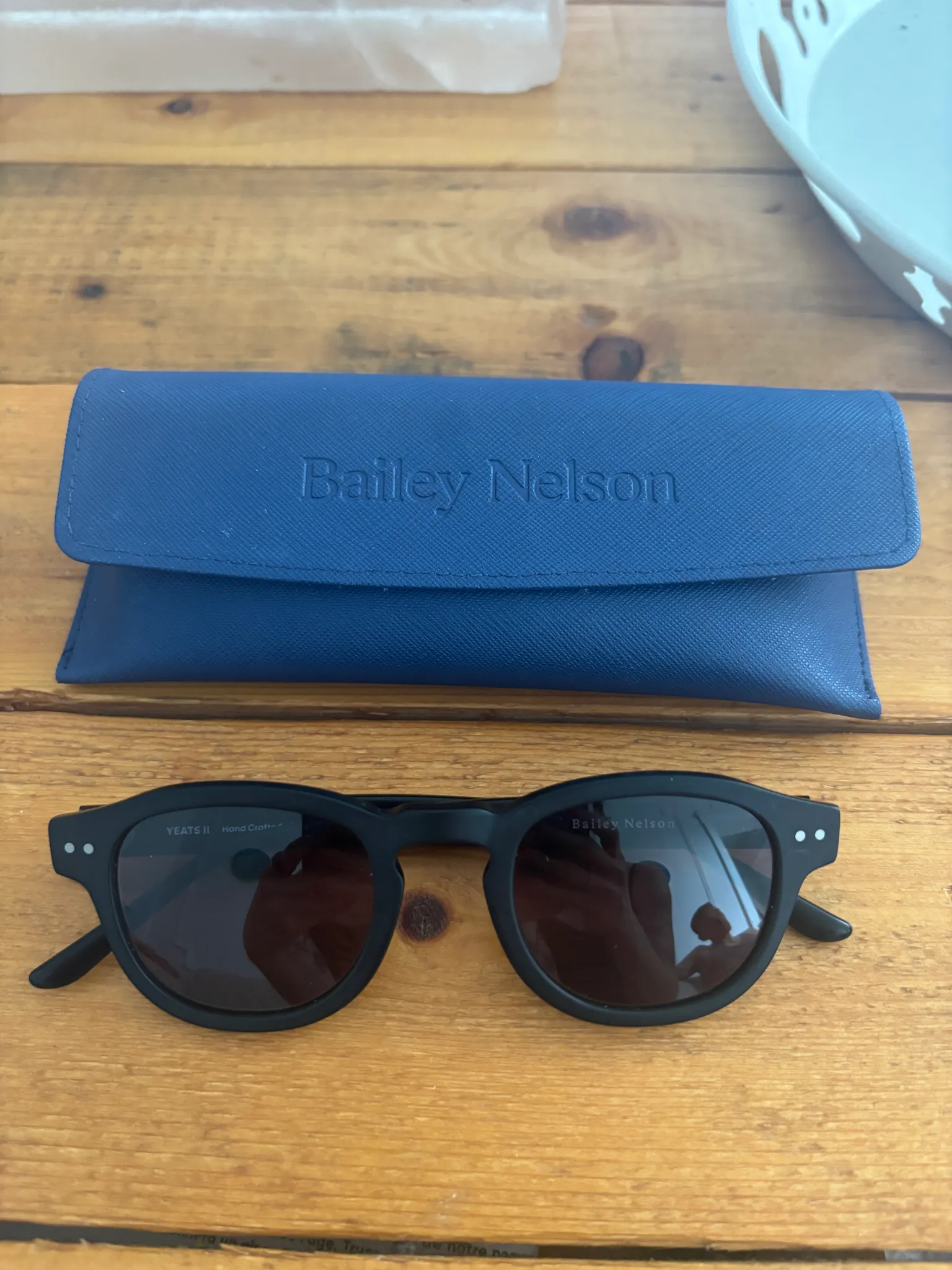 Bailey Nelson Black Unisex Sunglasses with Navy Case photo 1
