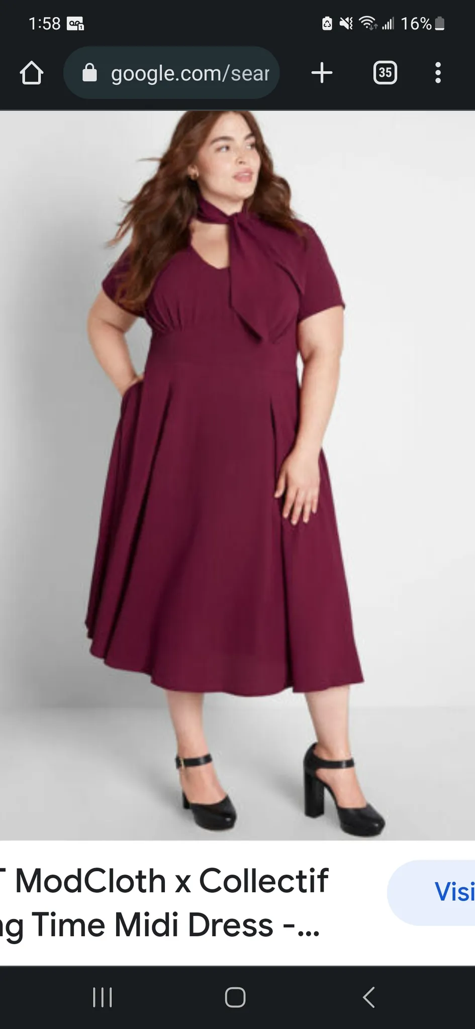 Modcloth burgundy dress photo 1