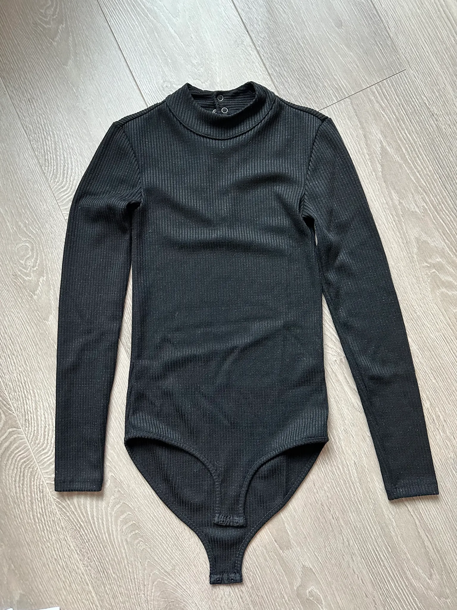 Scotch & Soda Black Ribbed Bodysuit photo 1