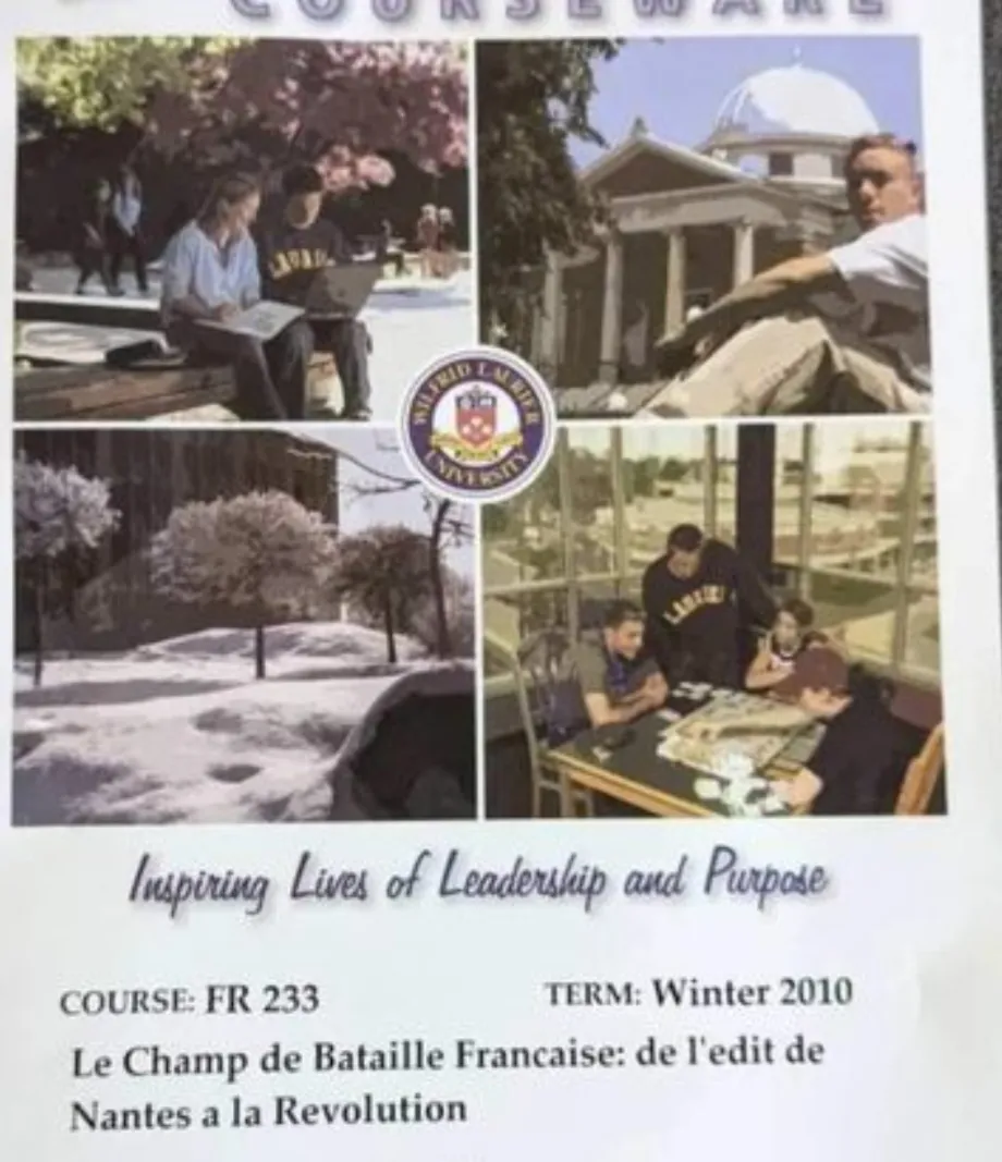 Laurier University French Coursework Book photo 1