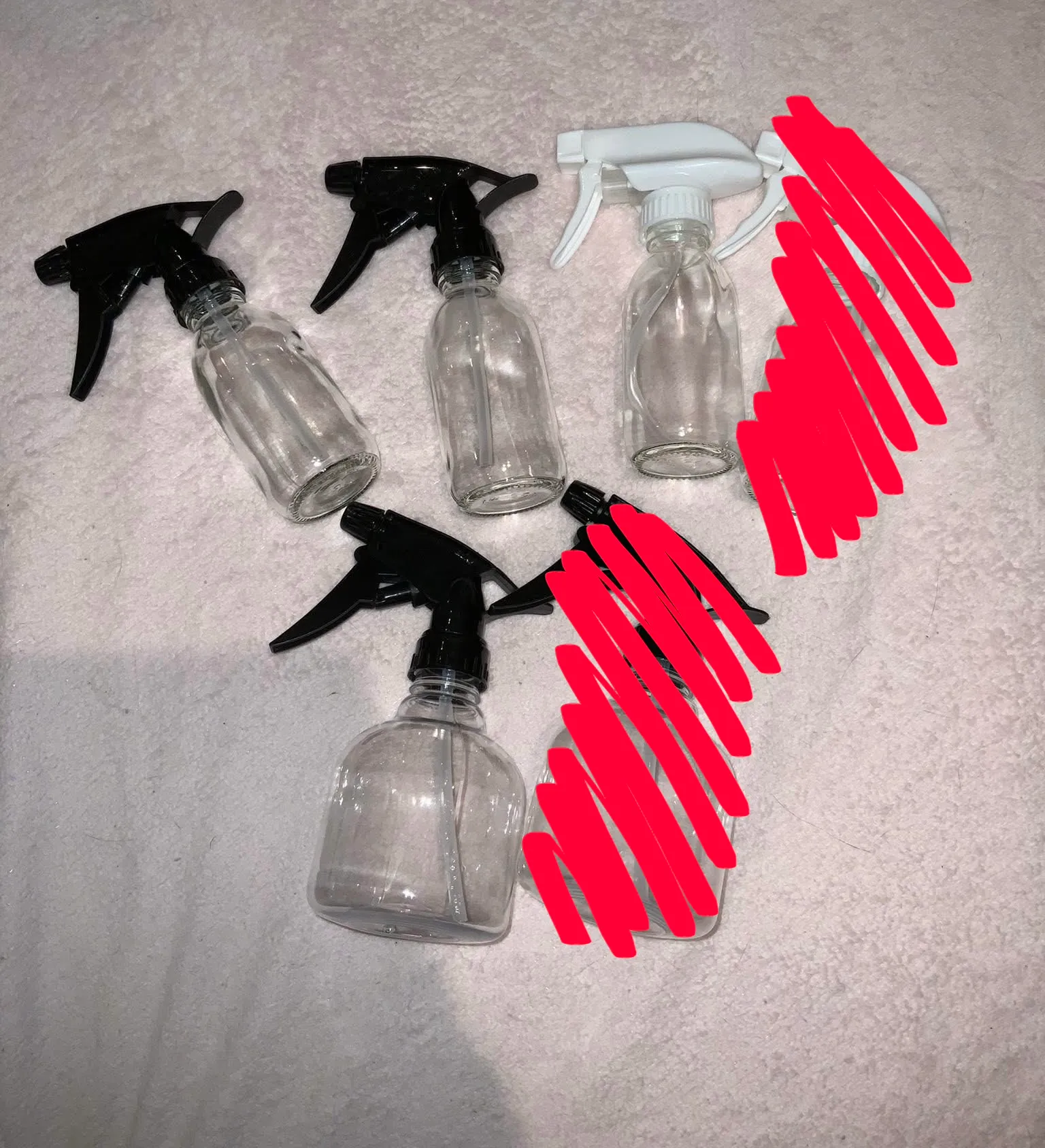 Glass and plastic spray bottles photo 1