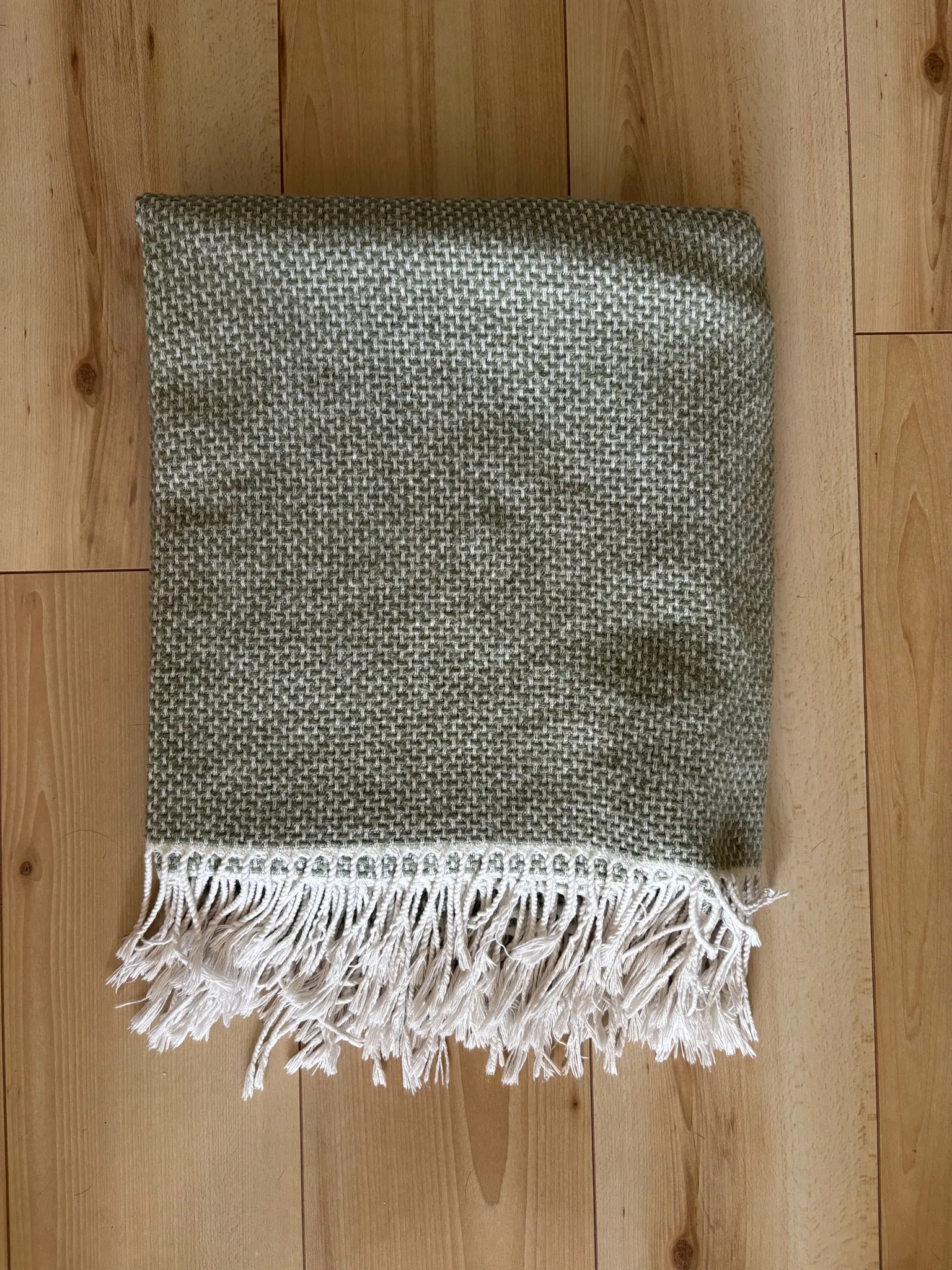 Light Green Woven Blanket photo 1