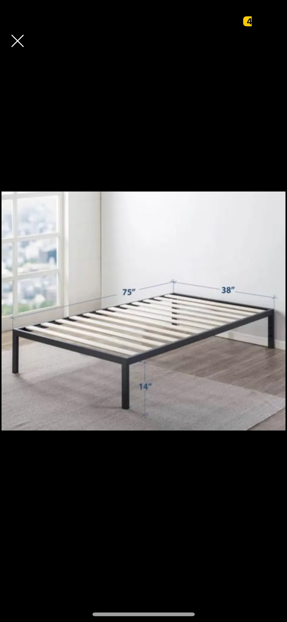 Twin bed frame photo 1