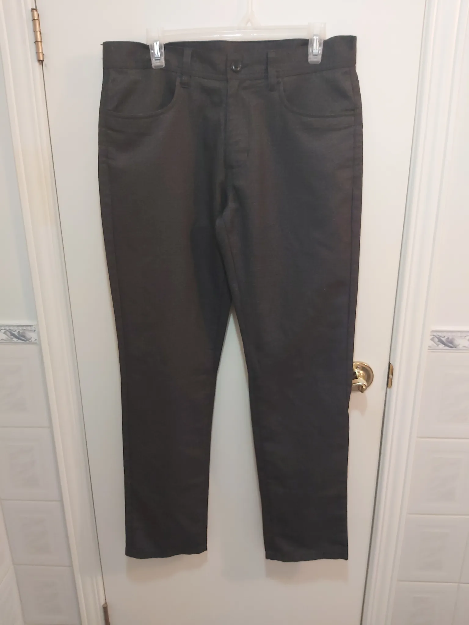 PERRY ELLIS slim dark grey pants photo 1