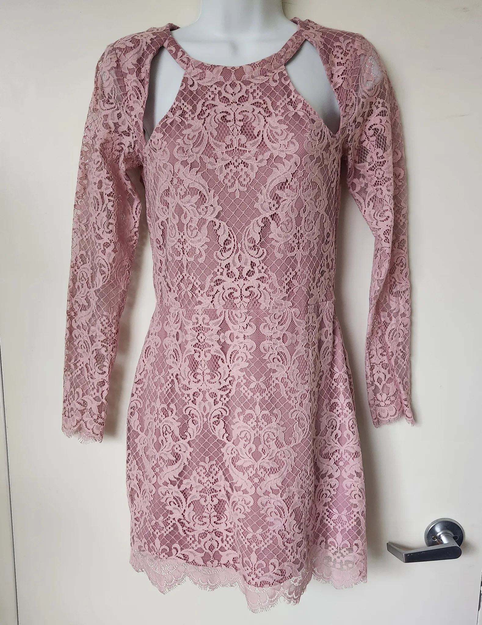 For love and lemons pink lace dress photo 1