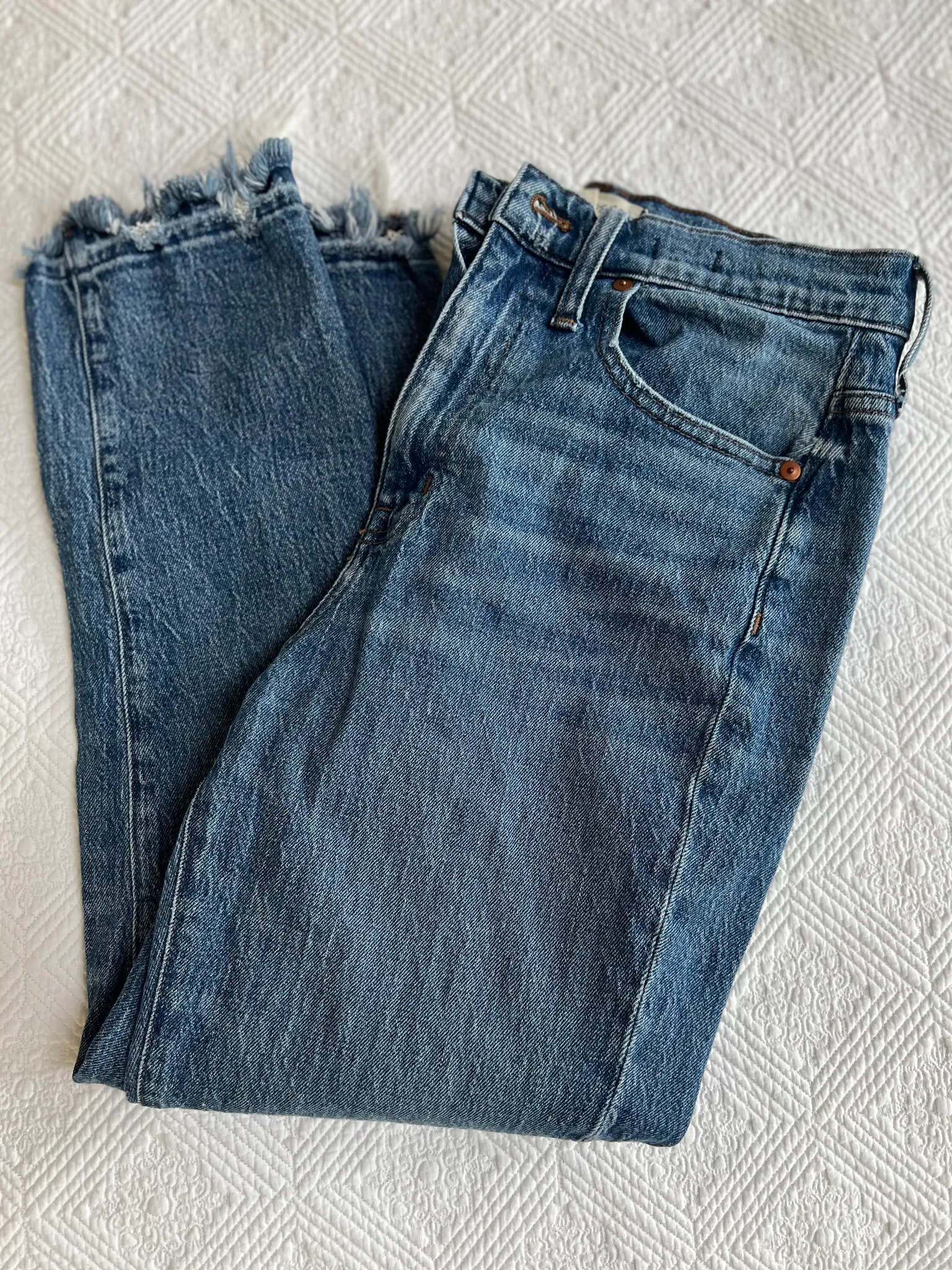 Jeans MADEWELL The High-Rise Slim Crop Boyjean in Melbourne Wash photo 1