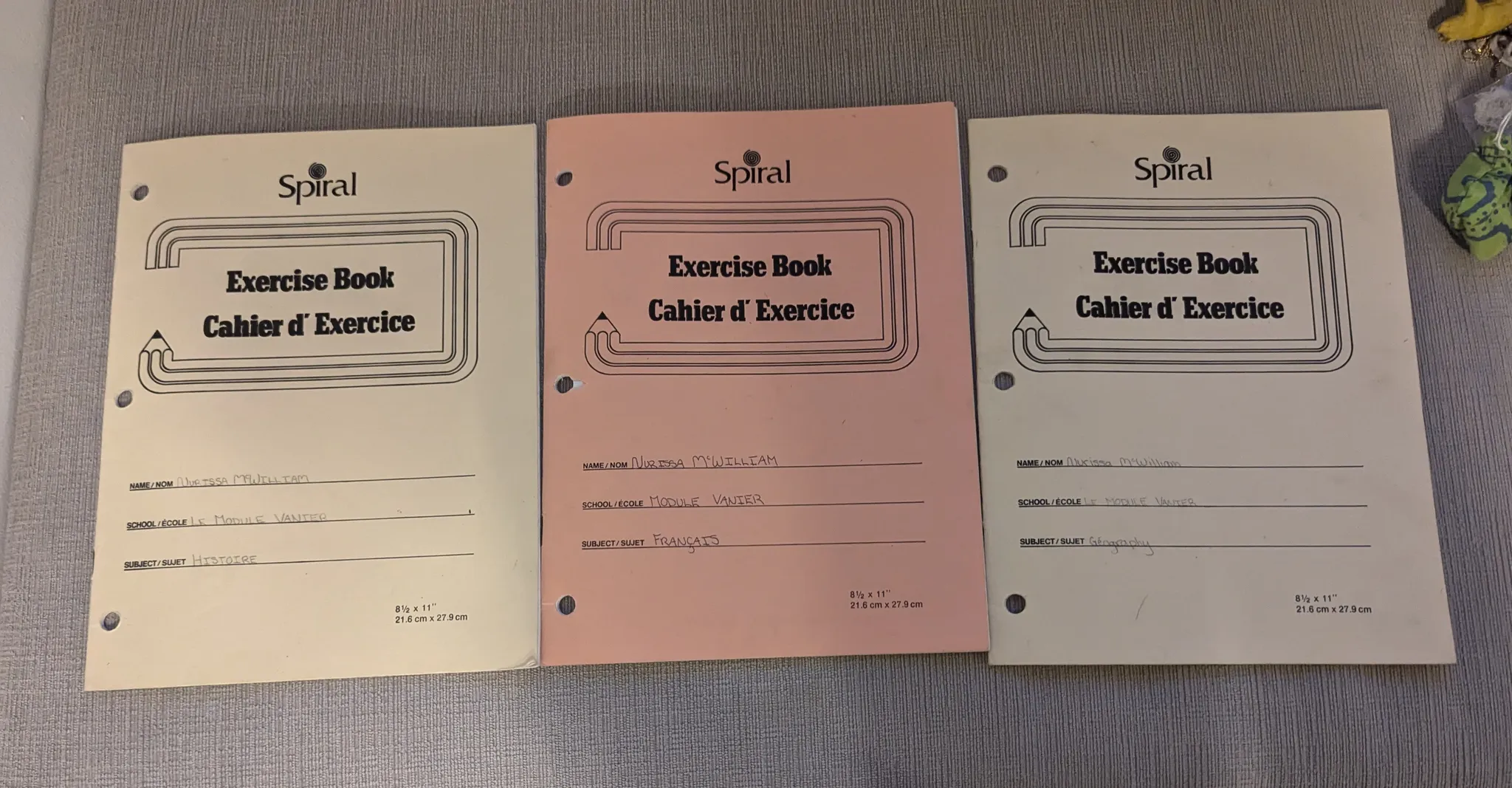 Three vintage Spiral exercise books photo 1