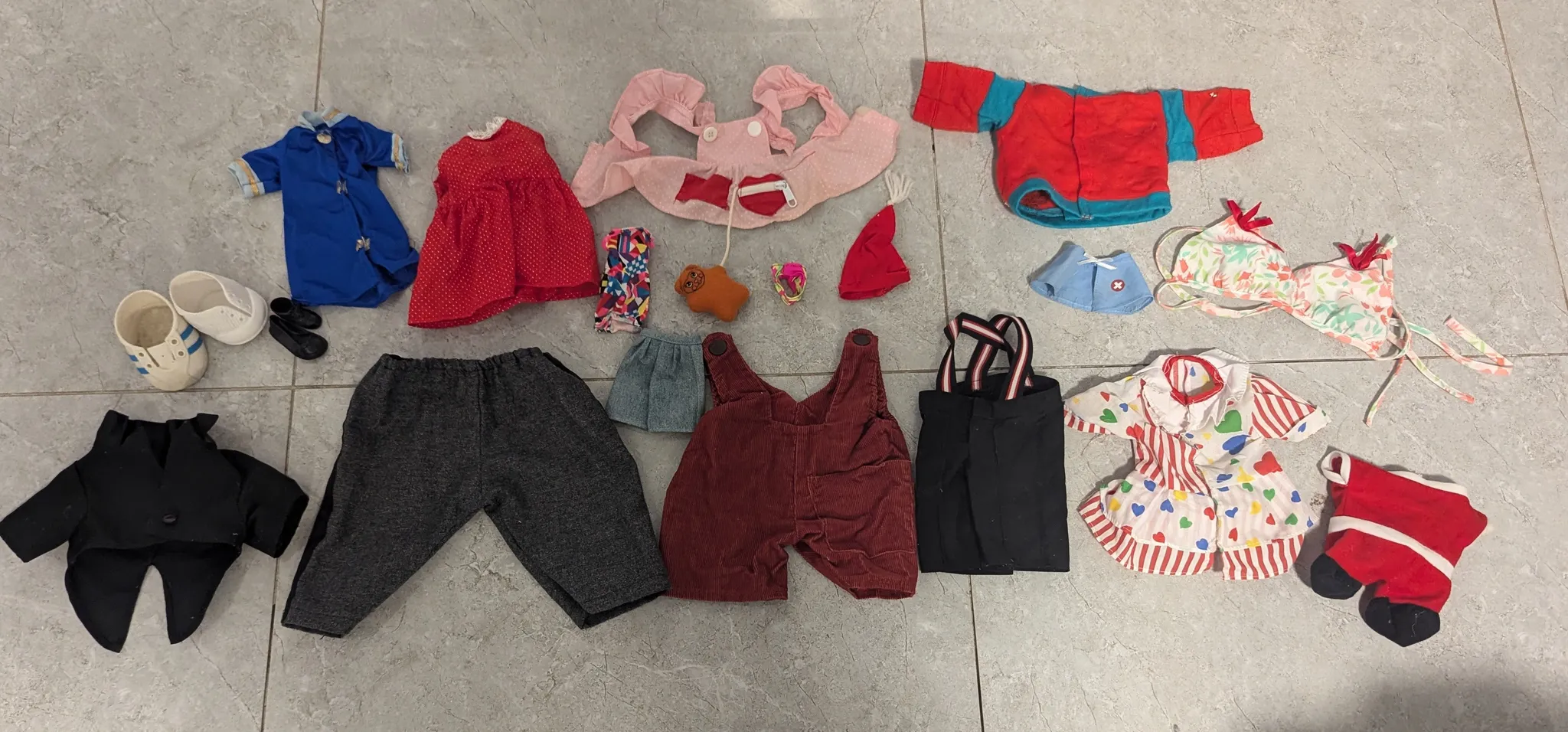 Large Lot of Vintage Doll Clothes photo 1