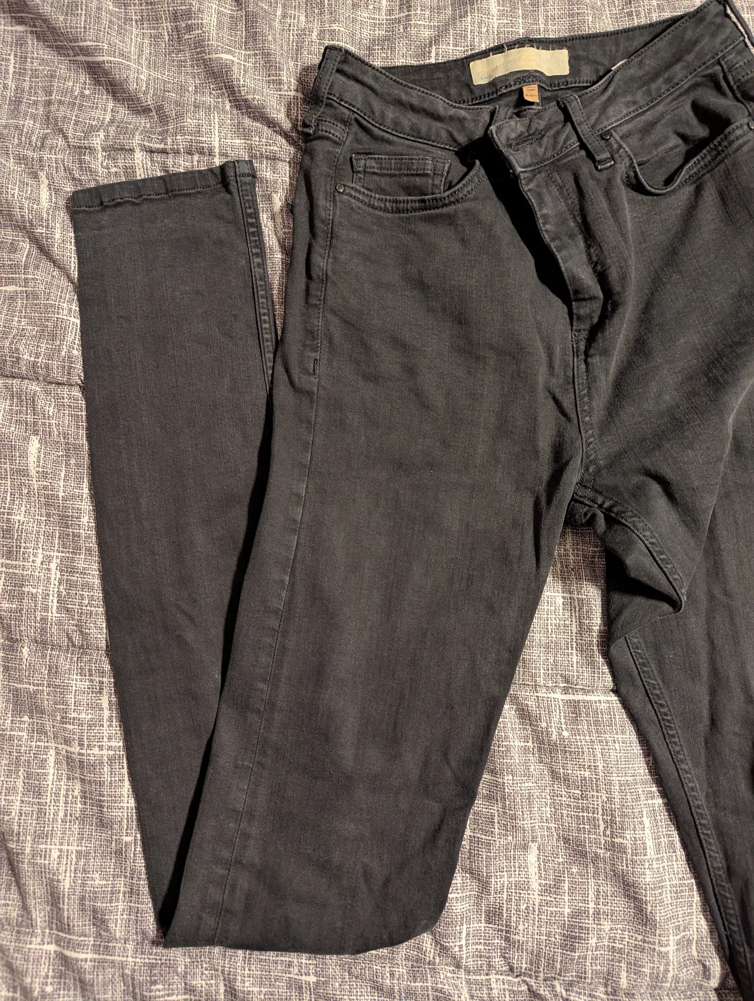 🆓 Tall black XS jeans high waisted  photo 1