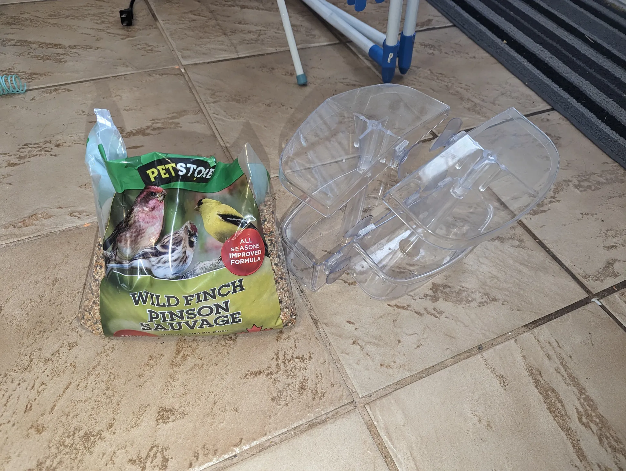 Birds seed and feeder photo 1