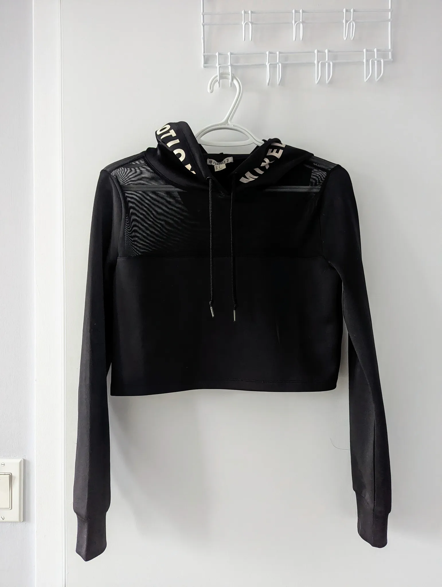 Mesh Crop Hoodie - Size S photo 1