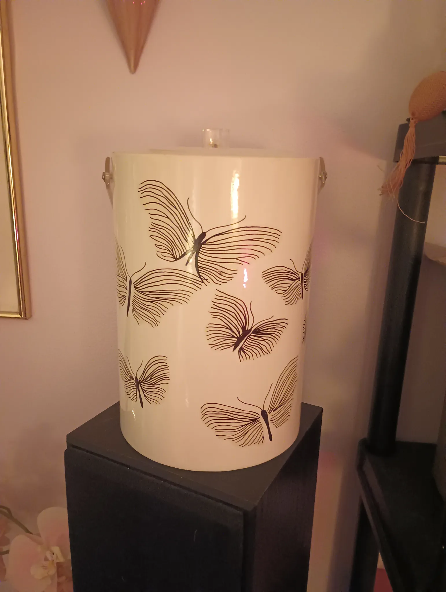 vintage retro butterfly print ice bucket photo 1