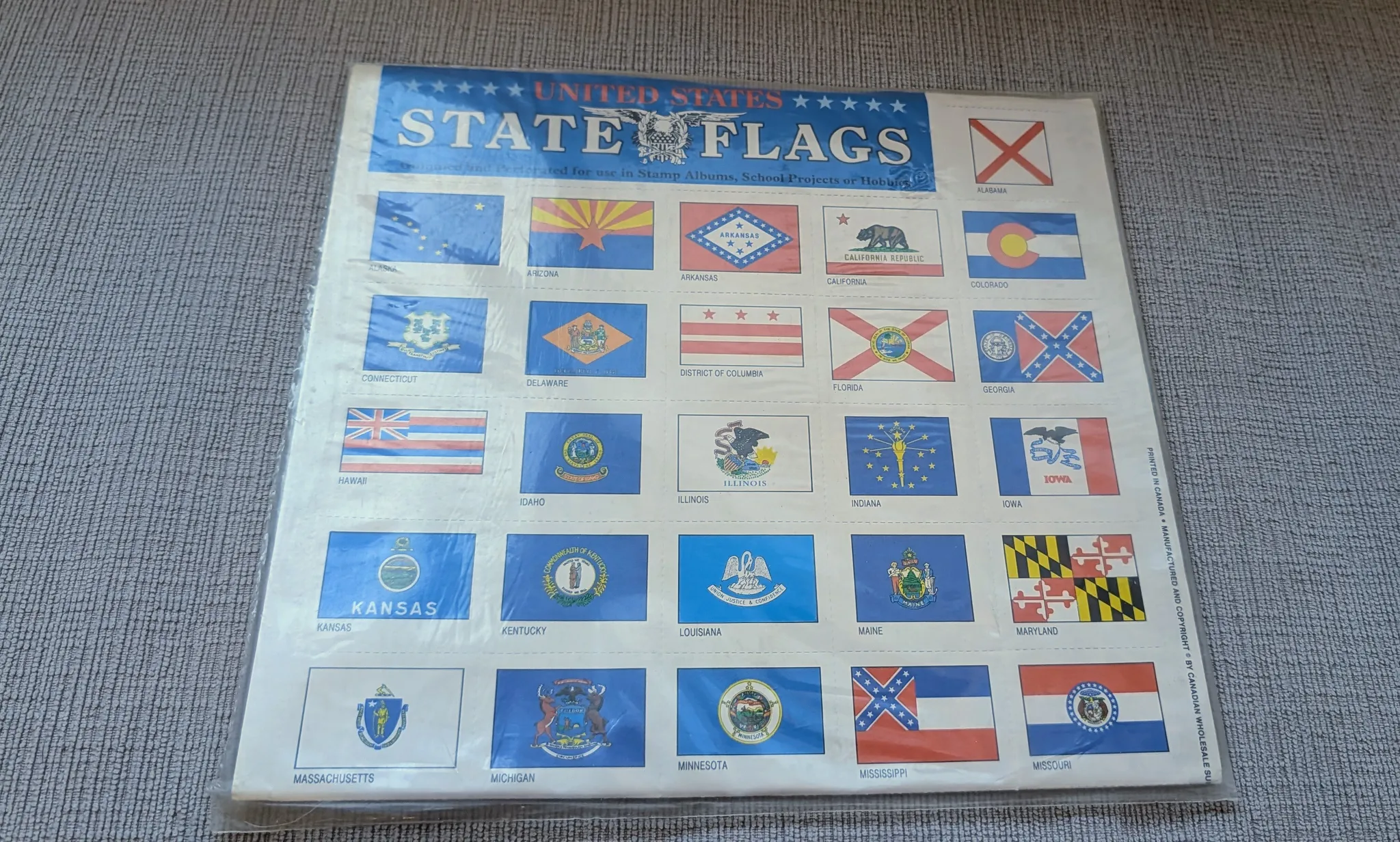 Brand New United States State Flags Poster Sheet photo 1