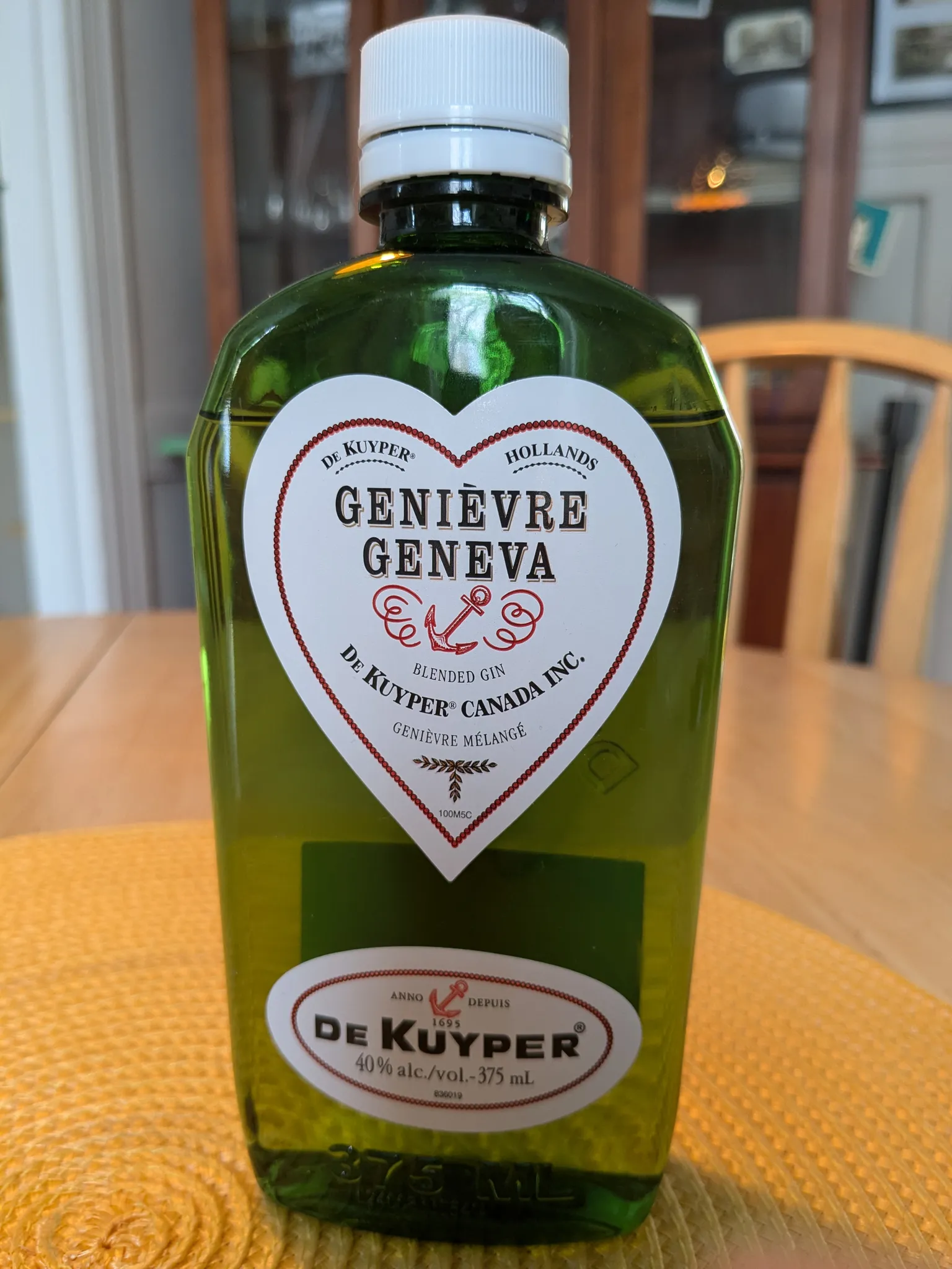 DeKuyper Geneva Gin bottle, 98% full photo 1