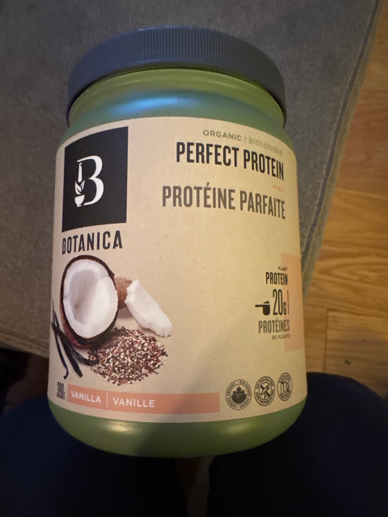 Botanical organic perfect protein powder Vanilla 390 gm photo 1