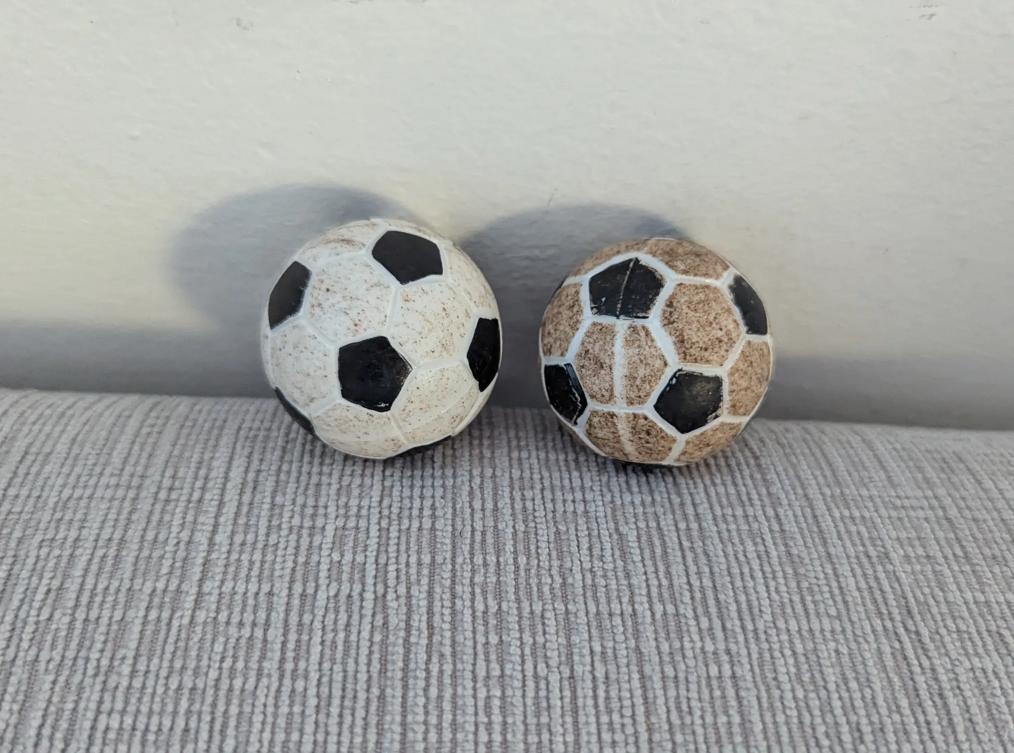 Pair of Miniature Soccer Balls for Foosball Table photo 1