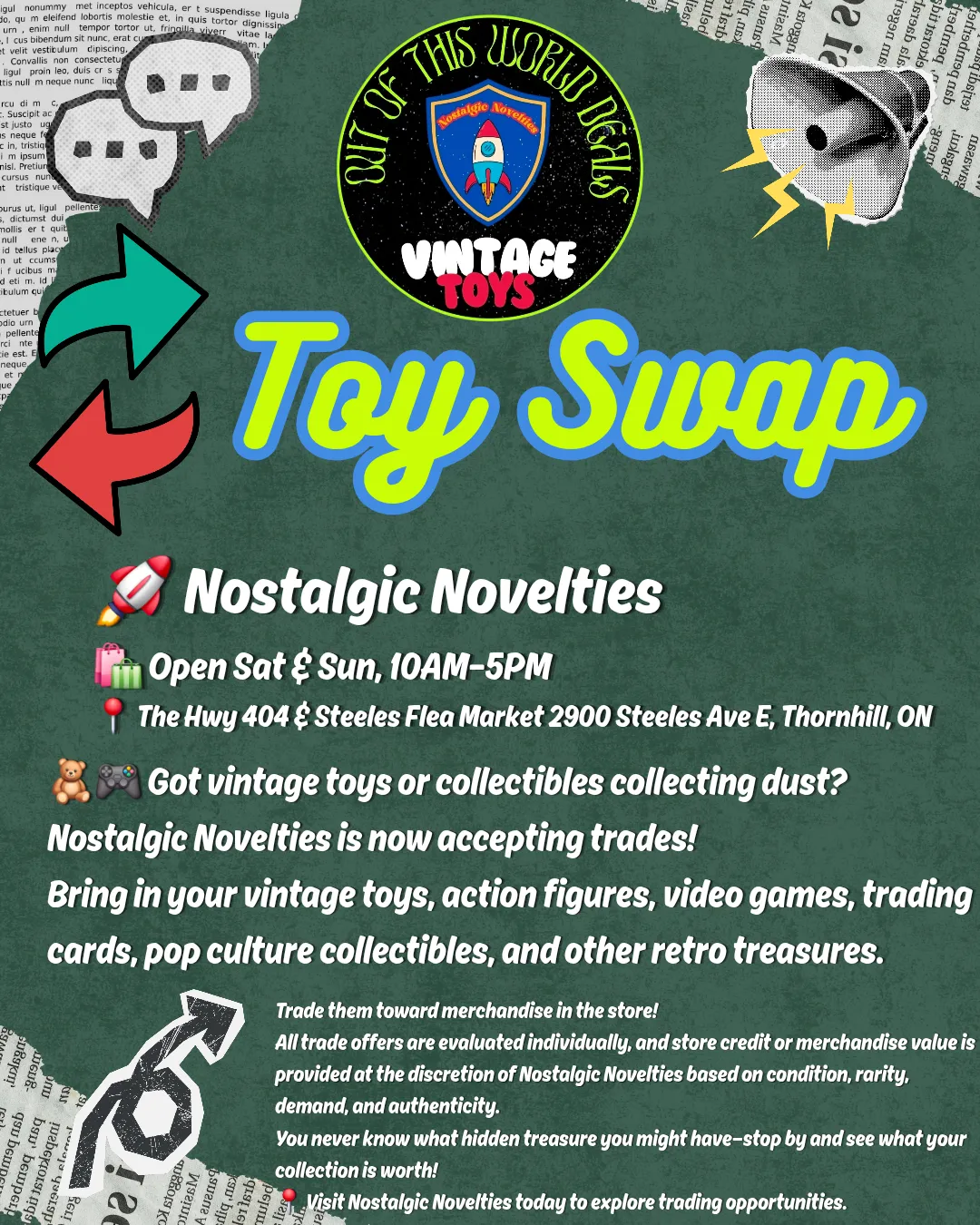 Toy Swap Trading event @ Nostalgic Novelties  photo 1