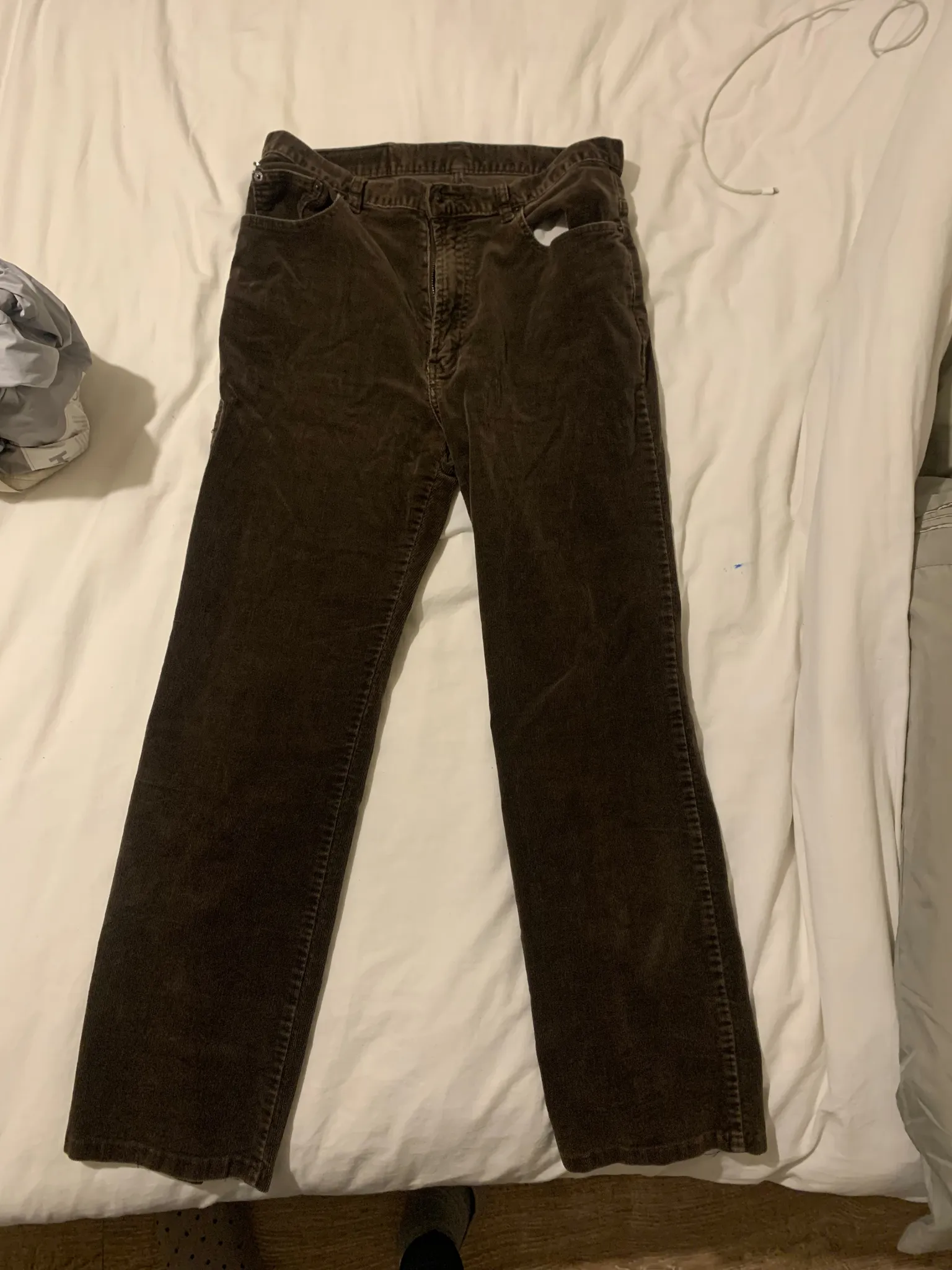 Y2K Cropped brown corduroy pants  photo 1