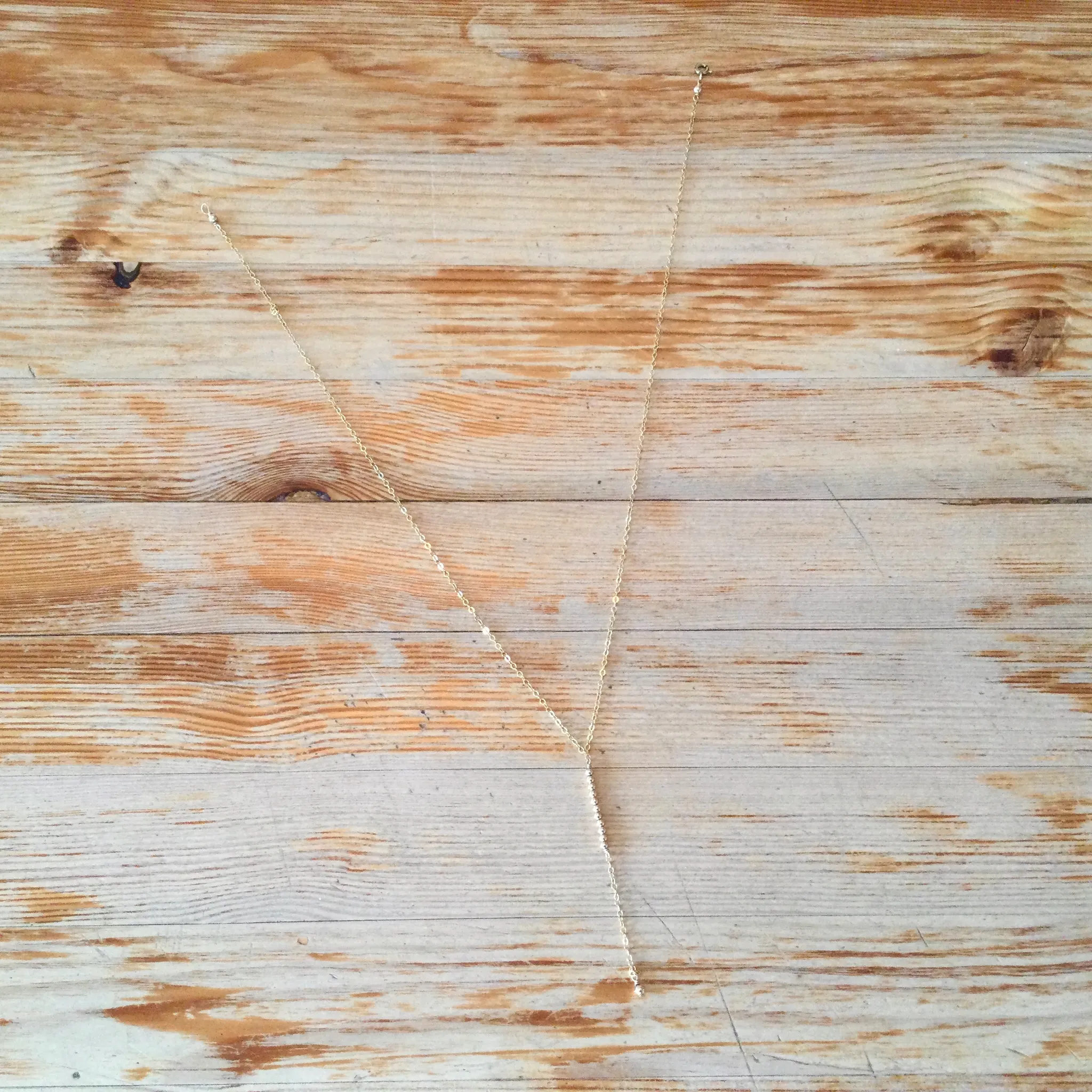 14k Gold Filled Dainty Lariat Necklace photo 1