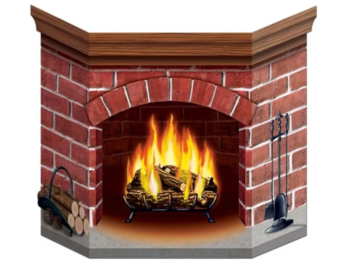 Beistle 1-Pack Brick Fireplace Stand-Up for Party Decorations photo 1