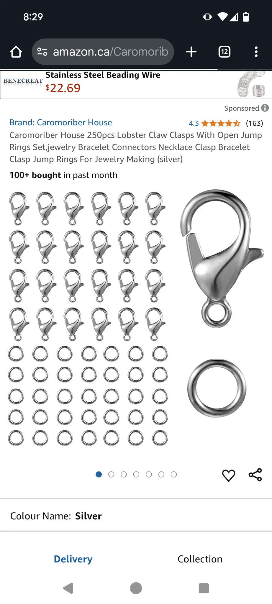 Jewelry making kits ( beads, hooks, lobster claw clasp) photo 1